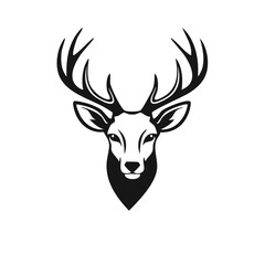 Majestic deer head illustration with large antlers symbol of strength and wild nature spirit