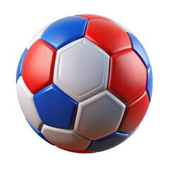 Fototapeta premium 3d render of realistic soccer ball isolated on transparent background