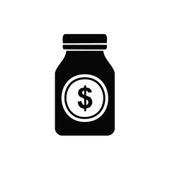 Obraz premium Depiction of glass jar with dollar symbol representing savings, investments, and financial planning concepts