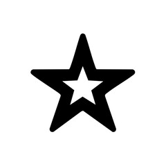 Obraz premium Black and white star logo design