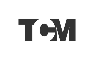 TCM logo design. Initial letter T C M bold font style for tech startups, consulting, corporate branding. Creative company name, headlines typography identity, trendy logotype.
