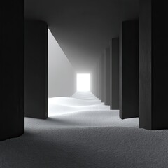 Abstract architectural tunnel