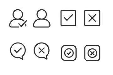 Interface elements icon set. user interface line icons for web and app design