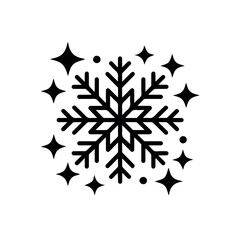 Fototapeta premium Clean and modern vector snowflake winter snow ice crystal frost christmas holiday season design vector