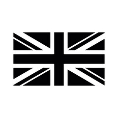 Union Jack flag black white great britain united kingdom