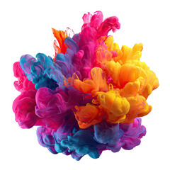 Obraz premium Vibrant swirling colors explode in a dynamic cluster
