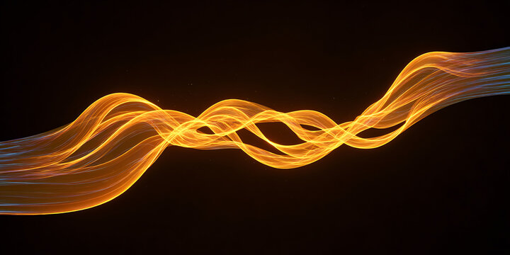 abstract glowing light tendrils motion background effect