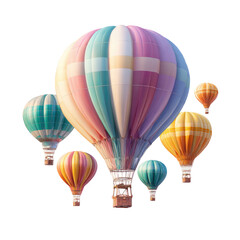 Fototapeta premium Colorful hot air balloons in the sky (1)
