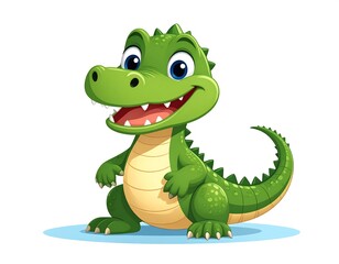 Cartoon crocodile character