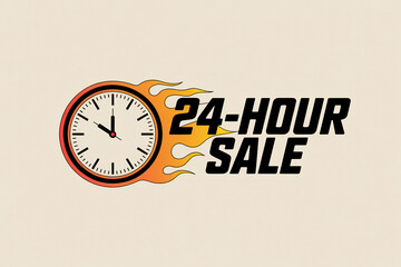 Fiery clock sale announcement time fire