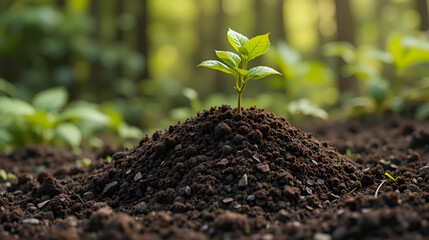 Kompostierte Erde, Komposthaufen, compost