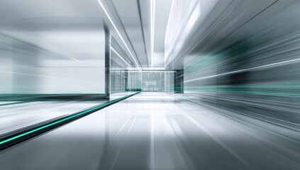 Modern, sleek hallway with motion blur (1)
