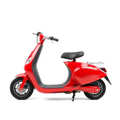 Obraz premium Red Kick Scooter Isolated on White Background