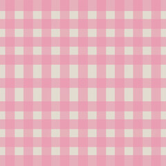 Fototapeta premium Clean and modern vector pink gingham pattern background vector illustration for fabric and design use