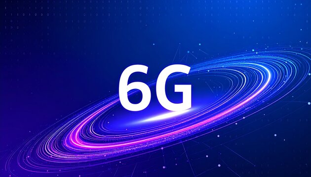 Futuristic 6G technology background