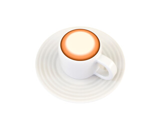 白いマグカップに入ったカプチーノ