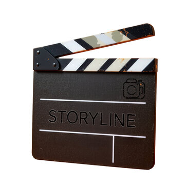 Vintage Film Clapboard with Storyline Engraved in Weathered Design