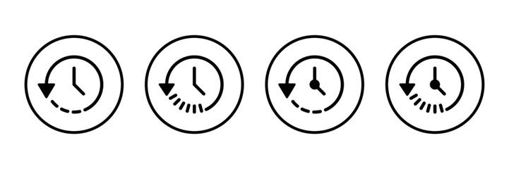 History icon logo design. recent event history sign and symbol