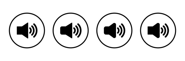 Speaker icon logo design. volume sign and symbol. loudspeaker icon. sound symbol