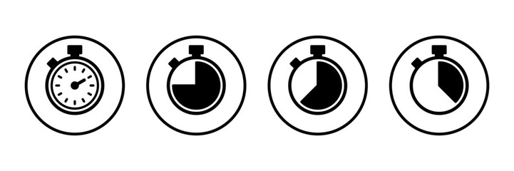 Stopwatch icon logo design. Timer sign and symbol. Countdown icon. Period of time