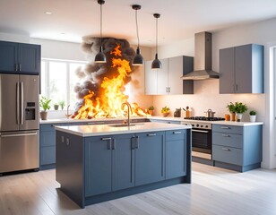 Kitchen fire disaster