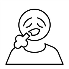 Outline metaphor icon showing emotional tension, mental pressure, and learning struggle related to school stress and student burnout