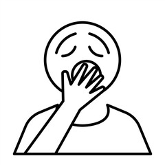 Outline metaphor icon showing emotional tension, mental pressure, and learning struggle related to school stress and student burnout