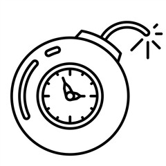 Outline metaphor icon showing emotional tension, mental pressure, and learning struggle related to school stress and student burnout