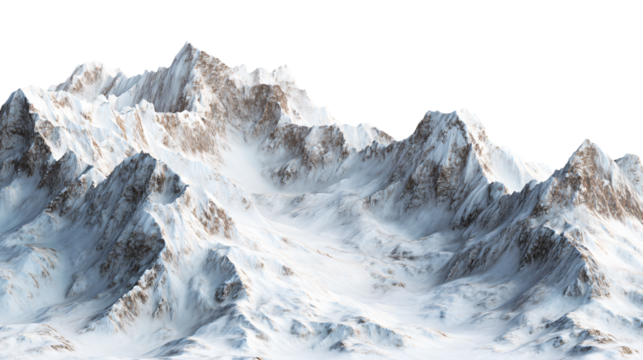 a mountain range covered in snow with a few clouds