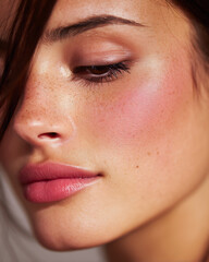 close up of young woman