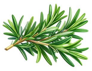 Fototapeta premium Fresh rosemary sprig on white