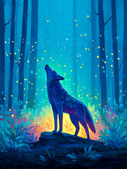 wolf in the night