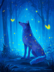 wolf in the night