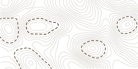 White Black Military Topographic Contour Map Vector Graphic Abstract Background. Topography Wavy Lines Pattern Modern Wide Abstraction. Outline Terrain Relief Cartography Geographical Map Illustration