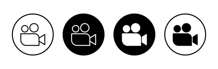 Video icon symbol for apps and websites. video camera sign and symbol. movie sign. cinema