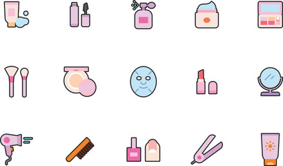 Cosmetics and Beauty Products Icons