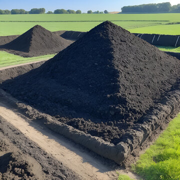 Concrete compost for manure on a farm