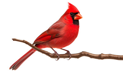 Vibrant Red Cardinal Perched on a Branch