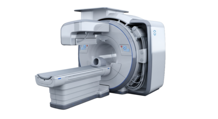 Detailed White Mri Machine with Advanced Medical Imaging Technology on Transparent Background in High Resolution 4K for Healthcare and Diagnostic Purposes
