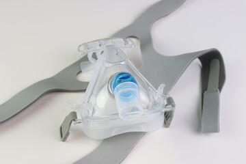 Adult cpap mask isolated in a white background