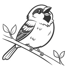 Obraz premium vector illustration of a bird