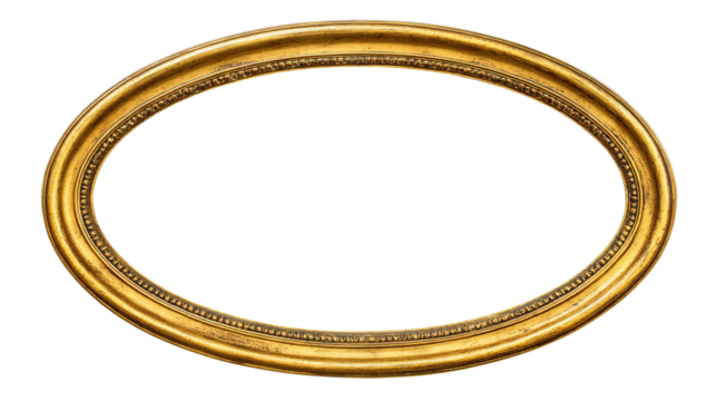 a gold frame with a white background - Powered by Adobe