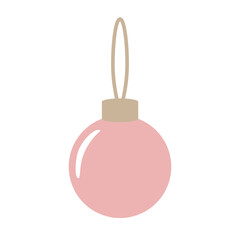 丸いツリー飾りのシンプル素材