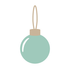 丸いツリー飾りのシンプル素材