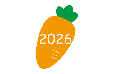 シンプルな人参のイラスト　2026