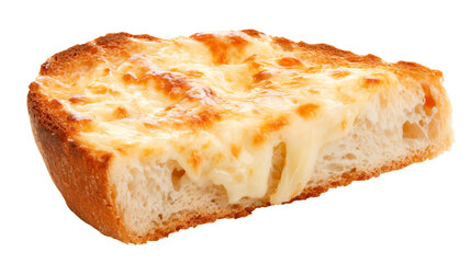 a piece of bread with cheese on it