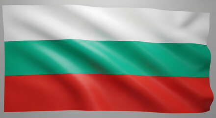 Fototapeta premium The Bulgarian Flag National Symbol of the Republic of Bulgaria