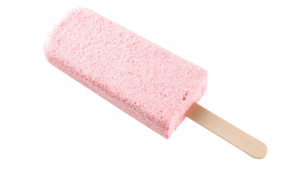 a pink sponge on a wooden stick