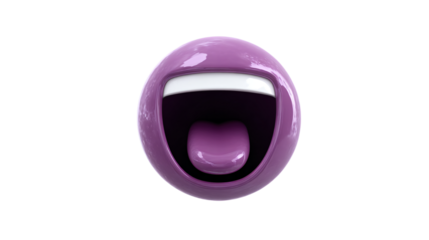 a purple object with a white background