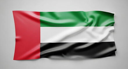 Flag of the United Arab Emirates waving in the wind